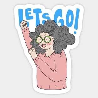 Lets go girls Sticker